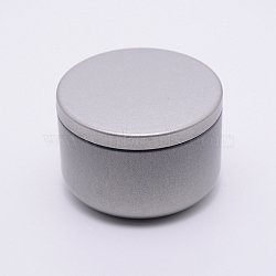 Printed Tinplate Storage Box, Jewelry & Aromatherapy Candle & Candy Box, Silver, 5.4x3.75cm, Inner diameter: 5.1cm, Capacity: 10g(CON-WH0072-60D)
