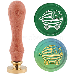Brass Wax Seal Stamp with Handle, for DIY Scrapbooking, Koala Pattern, 3.5x1.18 inch(8.9x3cm)(AJEW-WH0184-0252)