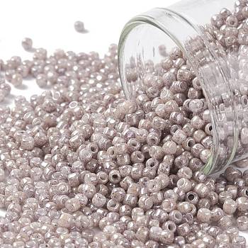 TOHO Round Seed Beads, Japanese Seed Beads, (1203) Opaque Taupe Cocoa Marbled, 11/0, 2.2mm, Hole: 0.8mm, about 1110pcs/bottle, 10g/bottle