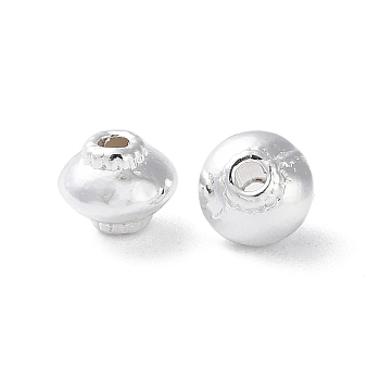 Alloy Spacer Beads, Long-Lasting Plated, Lantern Shape, Silver, 5x4.2mm, Hole: 1mm