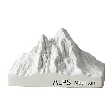 Gesso Alps Snow Mountain Statue Ornaments, Aromatherapy Essential Oil Diffuser Stone, for Home Bedroom Car Decoration, White, 85x50x50mm
