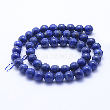 Natural Lapis Lazuli Beads Strands(G-P342-01-8mm-AB)-2