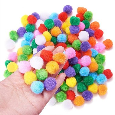 20mm multicolor сортированные pom poms шарики около 500pcs для украшения куклы ремесла diy(AJEW-PH0001-20mm-M)-4