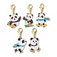 Panda Alloy Enamel Pendant Decorations(HJEW-JM01518)-1