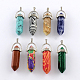 Mixed Stone Pendants with Alloy Findings(G-R278-34P)-1