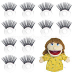 12Pcs Acrylic Craft Eyelash, for DIY Doll Toys Puppet Plush Doll Making, Black, 26~28.5mm(DIY-CA0006-88B-01)