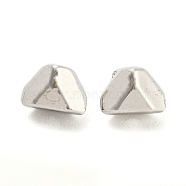 CCB Plastic Beads, Triangle, Platinum, 5x5x5mm, Hole: 1mm(CCB-K011-09P)