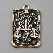 Alloy Enamel Pendants, Light Gold, Rectangle with Tarot, Tool, 28x18x1.4mm, Hole: 1.6mm(ENAM-WH0064-24H)