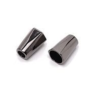 Zinc Alloy Cord Ends, End Caps, Cone, Gunmetal, 15x10.5x9mm, Hole: 4.5mm, Inner Diameter: 8mm(FIND-WH0091-23B)
