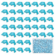 100Pcs Synthetic Turquoise Beads, Dyed, Dolphin, Turquoise, 12x19~20x6mm, Hole: 1.5mm(G-SC0002-34A)