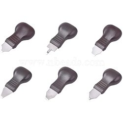 Watch Back Case Opener, with Plastic Handle, Remover Removal Knife Repair Tool, for Watch Battery Removal Change, Coconut Brown, 85~87x40~41x18~20mm, 6pcs/set(TOOL-GA0001-06)