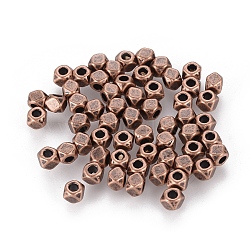 Alloy Spacer Beads, Screw Nut, Cadmium Free & Nickel Free & Lead Free, Red Copper, 3x2.5mm, Hole: 1mm(X-PALLOY-H528-3mm-R-NR)