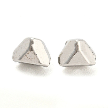 CCB Plastic Beads, Triangle, Platinum, 5x5x5mm, Hole: 1mm