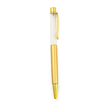 Creative Empty Tube Ballpoint Pens, with Black Ink Pen Refill Inside, for DIY Glitter Epoxy Resin Crystal Ballpoint Pen Herbarium Pen Making, Golden, Dark Khaki, 140x10mm