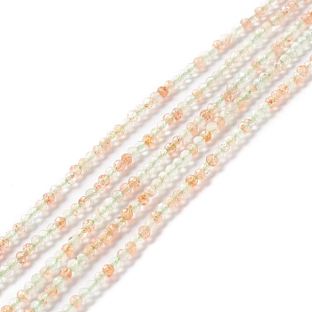 Natural Gemstone Beads Strands, Faceted, Round, 2mm, Hole: 0.5mm, about 189pcs/strand, 15.43~15.55 inch(39.2~39.5cm)