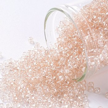 TOHO Round Seed Beads, Japanese Seed Beads, (630) Light Rosaline Transparent, 11/0, 2.2mm, Hole: 0.8mm, about 5555pcs/50g