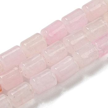 Natural White Jade Beads Strands, Column, Dyed & Heated, Pink, 5.6~6.3x4.2~4.6mm, Hole: 0.9mm, about 65pcs/strand, 14.96~15.12(38~38.4cm)