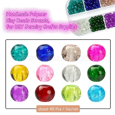 540Pcs 12 Colors Spray Painted Crackle Glass Beads Strands(CCG-YW0001-08)-2