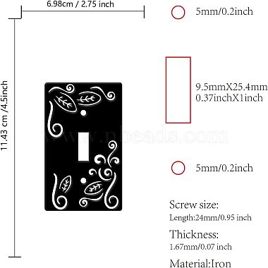 Tapa de salida de placa de interruptor de luz de hierro(AJEW-WH0197-034)-2