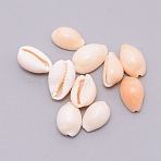 Natural Cowrie Shell Beads, Undrilled/No Hole Beads, Seashell Color, 18~20x10x7~10mm, 10pcs/bag(SSHEL-WH0001-31)