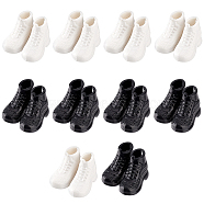 Olycraft 20Pcs 2 Colors PVC Plastic Doll Sneakers Shoes, for Doll Accessories, Mixed Color, 2.9x1.35x2.3cm, Inner Diameter: 0.9x0.65cm, 10pcs/color(DIY-OC0010-84)