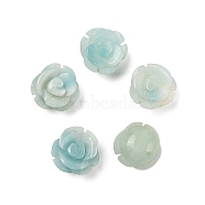 Natural Flower Amazonite Beads, Rose, 11.5~12.5x12~12.5x8~9mm, Hole: 1mm(G-O156-C-19)