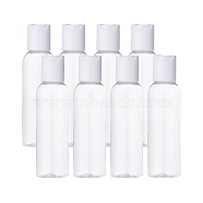 PET Plastic Press Cap Transparent Bottles, Refillable Bottles, Clear, 11.6x3.2cm; Capacity: 60ml(2.02 fl. oz)(MRMJ-WH0035-02E)