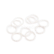 304 Stainless Steel Qulck Link Rings, Twisted Ring, Silver, 8x1mm, Inner Diameter: 6mm(FIND-Q103-04S)