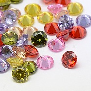 Mixed Grade A Diamond Shaped Cubic Zirconia Cabochons, Faceted, 10x5.5mm(X-ZIRC-M002-10mm)