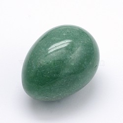 Gemstone Egg Stone, Pocket Palm Stone for Anxiety Relief Meditation Easter Decor, Natural Green Aventurine, 41~46x30mm(G-A137-A01-02)