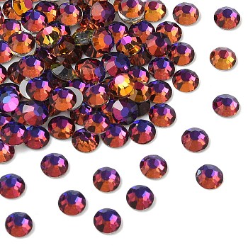 Preciosa&reg MAXIMA Crystal No Hotfix Flatback Stones, Czech Crystal, Aluminium Layer, Round(438 11 615 Chaton Rose), 00030 299 Volcano, SS10(2.7~2.9mm)