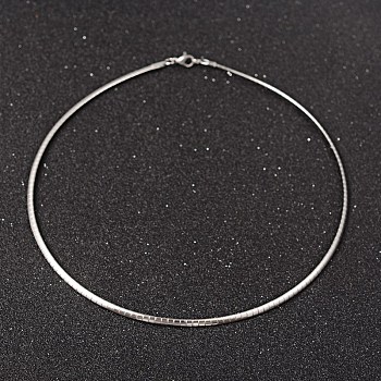 304 Stainless Steel Chain Necklaces, with Lobster Claw Clasps, Stainless Steel Color, 17.7 inch(45cm), 3mm