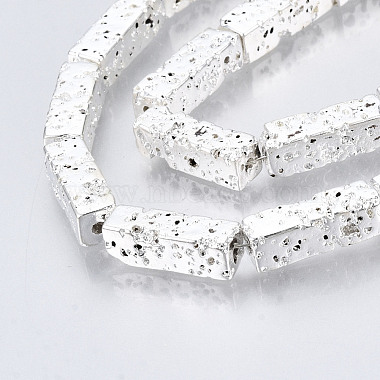 Electroplated Natural Lava Rock Beads Strands(X-G-T114-63S)-4