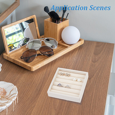 MDF Covered with Velvet Ring Organizer Display Trays(RDIS-WH0011-39B)-5
