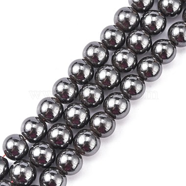 Black Round Magnetic Hematite Beads