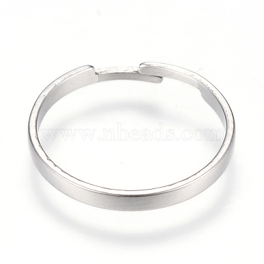 Ajustable 304 bases del anillo de dedo del acero inoxidable(X-MAK-R012-10)-2