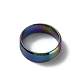 Titanium Steel Wide Band Finger Rings for Women Men(RJEW-WH0009-13G-M)-2