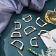 WADORN 8Pcs 2 Style Alloy D Rings(FIND-WR0003-22LG)-2