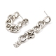 Rack Plating Brass Chain Ear Studs for Women(EJEW-Q770-15P)-2