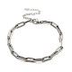 304 Stainless Steel Cable Chains Bracelets for Men & Women(BJEW-D042-20P)-1