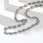 304 Stainless Steel Coffee Bean Chain Necklaces & Bracelets Sets, Stainless Steel Color, 610mm(SJEW-D091-09P)