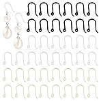 240Pcs 3 Colors Plastic Earring Hooks, Ear Wire, with Horizontal Loop, Mixed Color, 11x9x0.6mm, 22 Gauge, Hole: 0.9mm, 80pcs/color(KY-ME0001-02)
