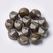 Acrylic Beads, Imitation Gemstone Style, Nuggets, Camel, 15.5x12x12mm, Hole: 1.8mm, about 310pcs/500g(OACR-T007-08A)