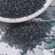 MIYUKI Delica Beads, Cylinder, Japanese Seed Beads, 11/0, (DB0708) Transparent Gray, 1.3x1.6mm, Hole: 0.8mm, about 2000pcs/bottle, 10g/bottle(SEED-JP0008-DB0708)
