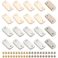 WADORN 20 Sets 2 Colors Zinc Alloy Belt Tip with Iron Screw, Zipper Tip Strap End Caps, Rectangle, Platinum & Golden, 1.45x3.2x0.5cm, Hole: 2.5mm, 10 sets/color(DIY-WR0002-60)
