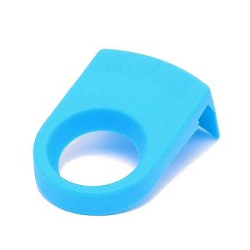 Plastic Beer Cup Buckle, Deep Sky Blue, 81x55.5x36mm, Inner Diameter: 33mm