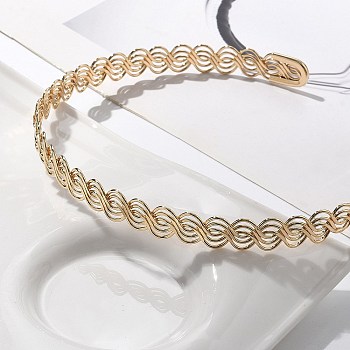 Iron Open Cuff Choker Necklaces for Women, Golden, Inner Diameter: 5.39 inch(13.7cm), 13.5mm