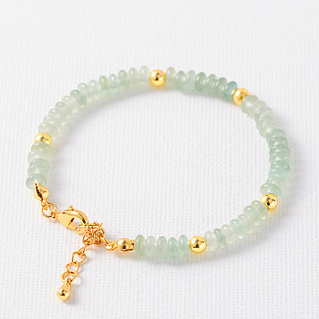 Simple Design Natural Aventurine Beaded Bracelets for Women, 15.75 inch(40cm)