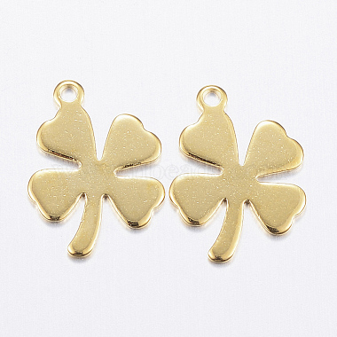 Golden Clover Stainless Steel Charms