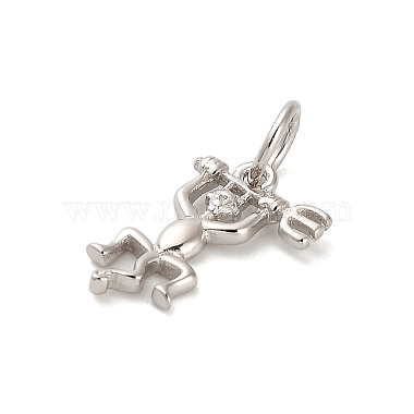 925 Sterling Silver Long-tailed Devil Charms(STER-R010-02P)-2